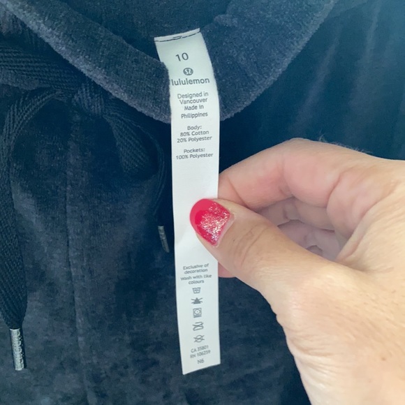 Lululemon black velour wide leg pants - Picture 3 of 8